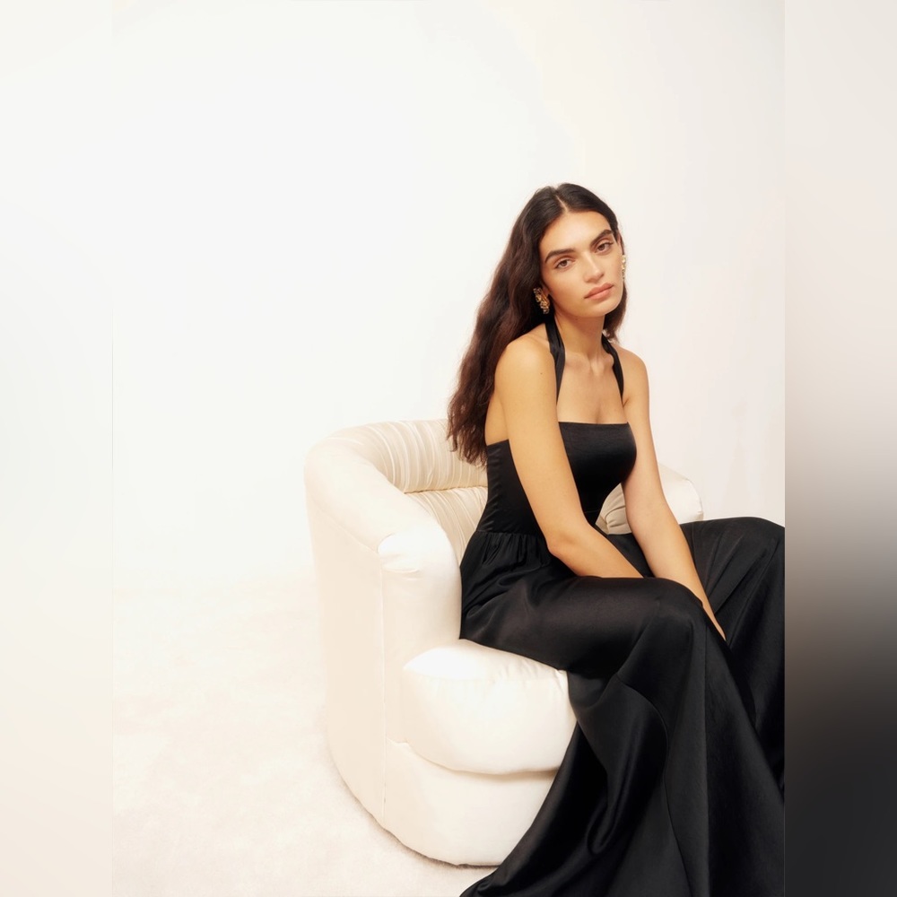 Reformation Edessa black formal gown dress NWT size 0